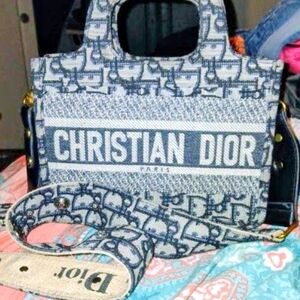 Dior Blue and White Shoulder Bag